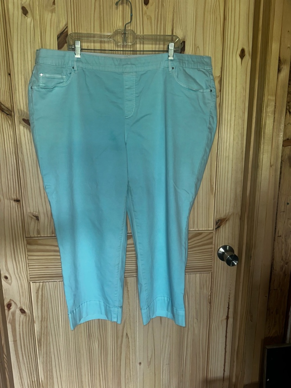 Tribal Aqua Cropped Jeans
